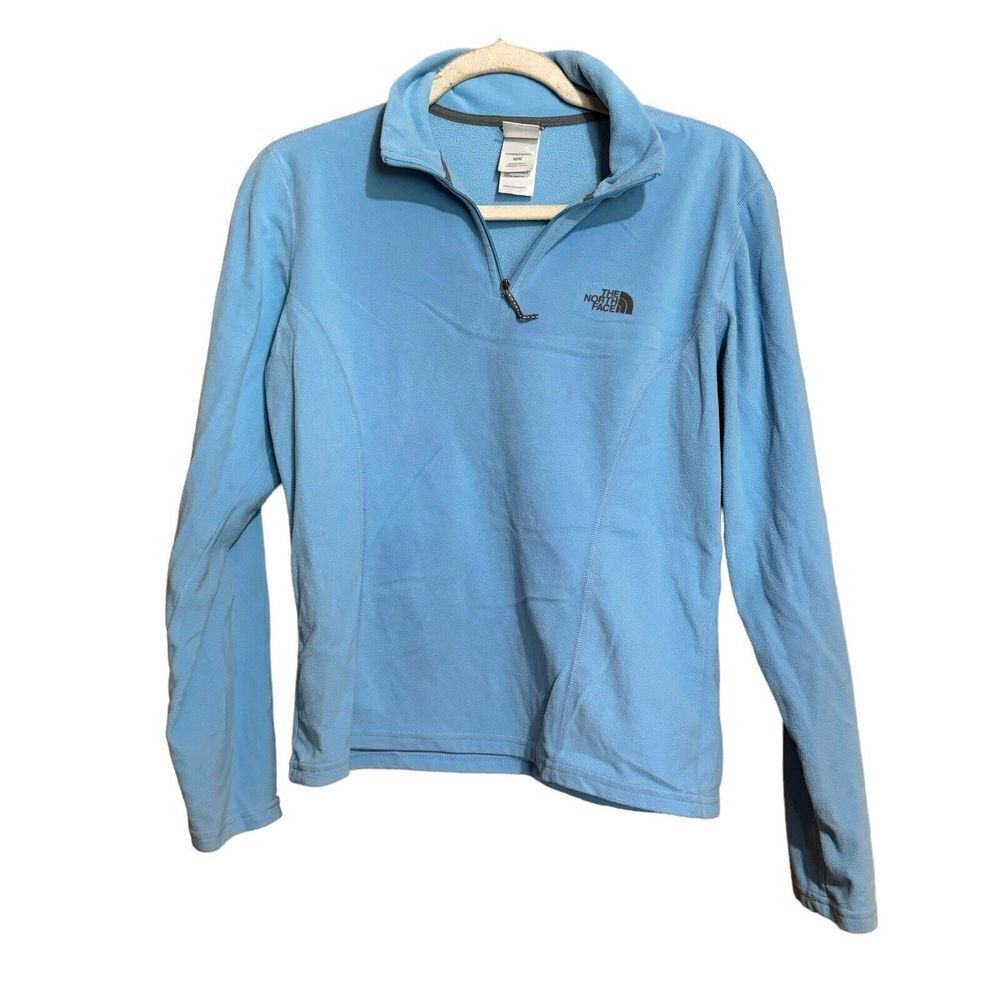 The North Face Jacket Womens Medium Blue Glacier 1/4 Zip Fleece Pullover